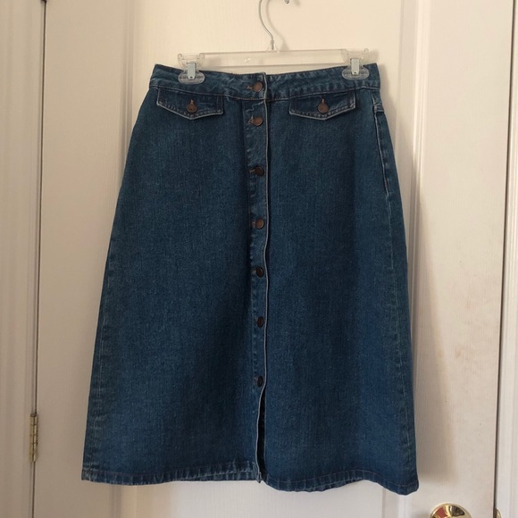 Zara denim A-line skirt - Picture 1 of 3